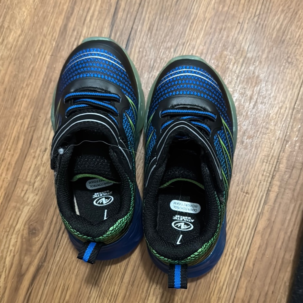 Stride Rite Blue and Green Sneakers with Velcro Straps